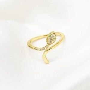 Rhinestone Snake Ring
